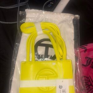 Telfar Highlighter Yellow Crossbody Bag